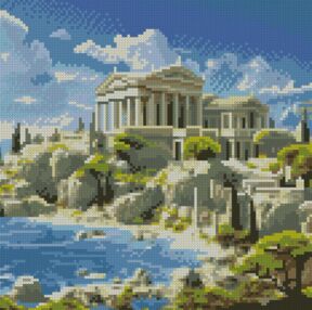 Алмазна мозаїка 30х30 FZ3030-16 Стародавнє місто "Strateg"