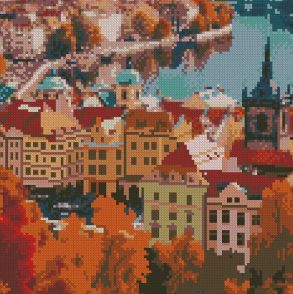 Алмазна мозаїка 30х30 FZ3030-27 Осіннє місто Strateg Ціна (цена) 218.45грн. | придбати  купити (купить) Алмазна мозаїка 30х30 FZ3030-27 Осіннє місто Strateg доставка по Украине, купить книгу, детские игрушки, компакт диски 0
