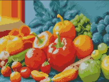 Алмазна мозаїка 30х40 FZ3040-17 Вітамінне асорті "Strateg"