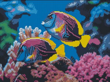 Алмазна мозаїка 30х40 FZ3040-18 Коралові рибки "Strateg"