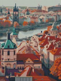 Алмазна мозаїка 30х40 FZ3040-26 Ранкове місто "Strateg"