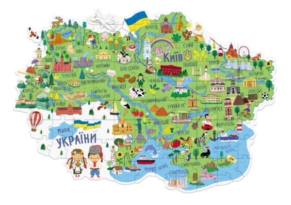 Пазл Мапа України 300267 Ціна (цена) 195.13грн. | придбати  купити (купить) Пазл Мапа України 300267 доставка по Украине, купить книгу, детские игрушки, компакт диски 1
