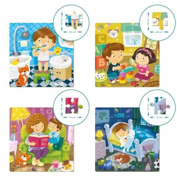 Пазли Мій день 12 16 20 24 деталі 4 в 1 300130 Ціна (цена) 183.35грн. | придбати  купити (купить) Пазли Мій день 12 16 20 24 деталі 4 в 1 300130 доставка по Украине, купить книгу, детские игрушки, компакт диски 3