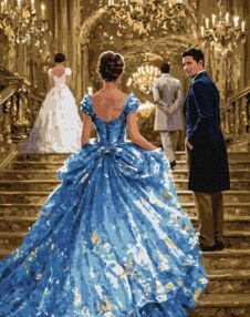 Розпис по номерах 40х50 КНО8753 Бал у сяйві кришталю з фарбами металік "Ідейка"