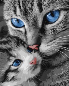 Розпис по номерах 40х50 KHO6945 Муркотлива мама "Ідейка"