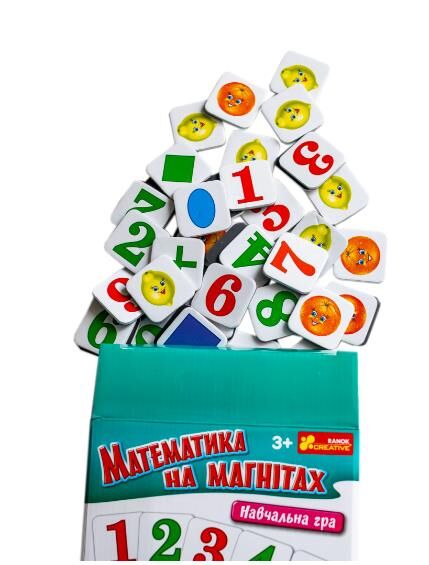 Гра навчальна математика на магнітах Ціна (цена) 161.90грн. | придбати  купити (купить) Гра навчальна математика на магнітах доставка по Украине, купить книгу, детские игрушки, компакт диски 3