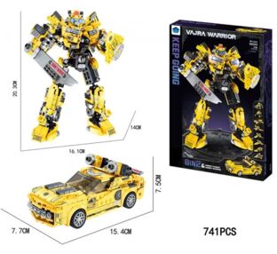 Конструктор 2 в 1 робот + спорткар 741 деталь BB303