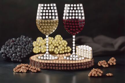 Алмазна мозаїка 10х15 YJB1015-04 Вино і сир "Strateg"