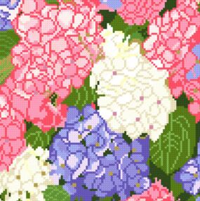 Алмазна мозаїка 30х30 YZ3030-01 Яскраві гортензії "Strateg"