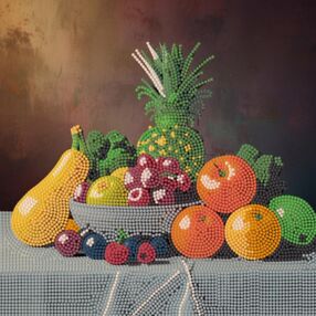 Алмазна мозаїка 30х30 YJB3030-19 Екзотичні фрукти "Strateg"
