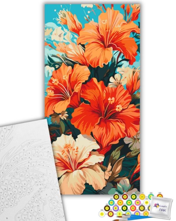 Розпис по номерах 40х80 13073-АC Гібіскус Art Craft арт крафт Ціна (цена) 357.10грн. | придбати  купити (купить) Розпис по номерах 40х80 13073-АC Гібіскус Art Craft арт крафт доставка по Украине, купить книгу, детские игрушки, компакт диски 1