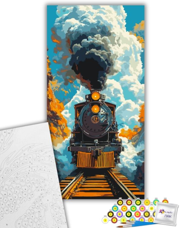 Розпис по номерах 40х80 12516-АC Паротяг Art Craft арт крафт Ціна (цена) 357.10грн. | придбати  купити (купить) Розпис по номерах 40х80 12516-АC Паротяг Art Craft арт крафт доставка по Украине, купить книгу, детские игрушки, компакт диски 1
