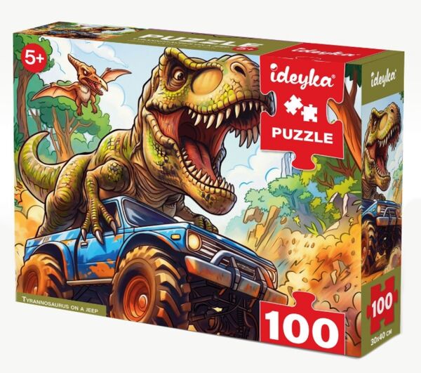Пазл Тиранозавр на джипі 100 елементів LP100-007 Ціна (цена) 103.00грн. | придбати  купити (купить) Пазл Тиранозавр на джипі 100 елементів LP100-007 доставка по Украине, купить книгу, детские игрушки, компакт диски 0
