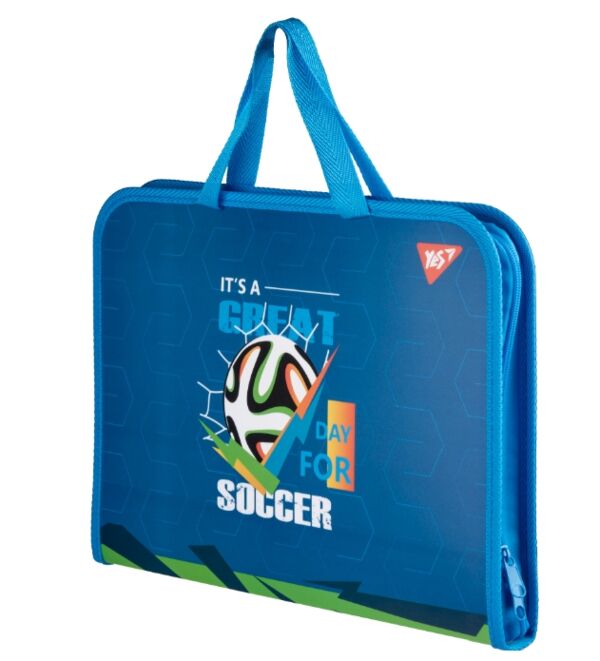 Портфель на блискавці з тканинними ручками Football 492241 YES FC Ціна (цена) 165.80грн. | придбати  купити (купить) Портфель на блискавці з тканинними ручками Football 492241 YES FC доставка по Украине, купить книгу, детские игрушки, компакт диски 1