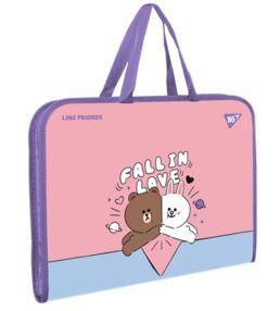 Портфель на блискавці з тканинними ручками Friends Choco and Cony 492239 YES FC