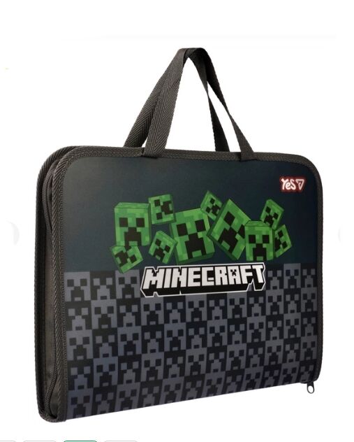 Портфель на блискавці з тканинними ручками Minecraft Creepers 492355 YES FC Ціна (цена) 192.00грн. | придбати  купити (купить) Портфель на блискавці з тканинними ручками Minecraft Creepers 492355 YES FC доставка по Украине, купить книгу, детские игрушки, компакт диски 1