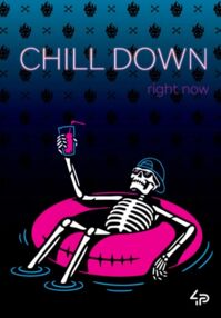 Блокнот А5 48 аркушів Skeleton chill