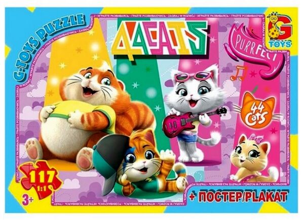 Пазли 117 елементів G-Toys 44 кошеняти YT64 Ціна (цена) 64.50грн. | придбати  купити (купить) Пазли 117 елементів G-Toys 44 кошеняти YT64 доставка по Украине, купить книгу, детские игрушки, компакт диски 0