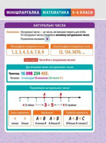 мінішпаргалка з математики 5-6 класи