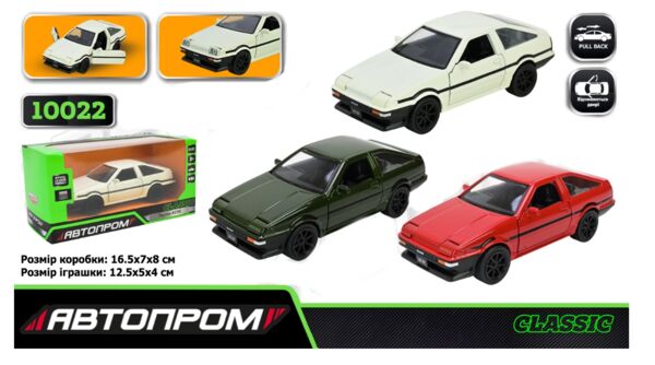 машина металева інерційна Автопром Toyota AE86 3 кольори 10022 Ціна (цена) 184.90грн. | придбати  купити (купить) машина металева інерційна Автопром Toyota AE86 3 кольори 10022 доставка по Украине, купить книгу, детские игрушки, компакт диски 0