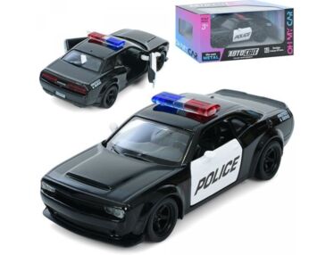 машина металева інерційна поліція Dodge Challenger 4 кольори AS-3128