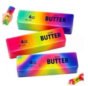 Антистрес сквіш Butter 23 см масло веселкове 712620