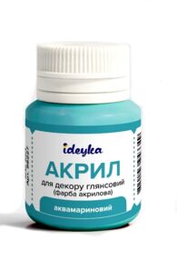 Акрил для декору Аквамариновий 20мл "Ідейка"