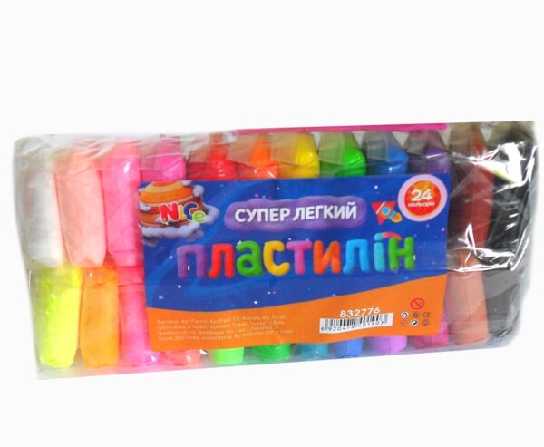 Супер легкий пластилін 24 кольори зі стеками 240 грам Ціна (цена) 50.30грн. | придбати  купити (купить) Супер легкий пластилін 24 кольори зі стеками 240 грам доставка по Украине, купить книгу, детские игрушки, компакт диски 0