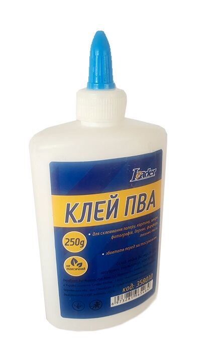 Клей ПВА 250 грам з дозатором Leader Ціна (цена) 33.90грн. | придбати  купити (купить) Клей ПВА 250 грам з дозатором Leader доставка по Украине, купить книгу, детские игрушки, компакт диски 0