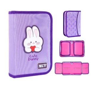 Пенал YES твердий одинарний з двома клапанами Cute Bunny 533740