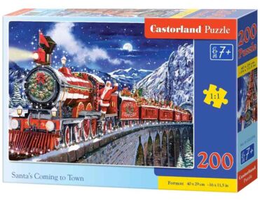 Пазли castorland 200 елементів Новорічний експрес Санти 222254