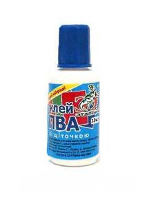клей ПВА 35/40 грам з пензликом    в асортименті