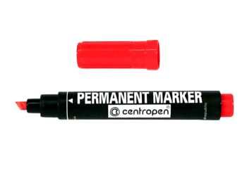маркер червоний товстий скошений артикул 8576    "Centropen"