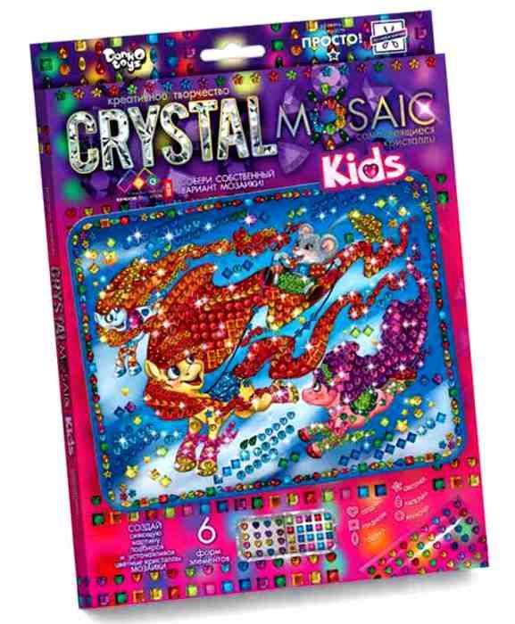 набір для творчості crystal mosaic kids CRMk-01-03 самоклеящиеся кристаллы Ціна (цена) 92.00грн. | придбати  купити (купить) набір для творчості crystal mosaic kids CRMk-01-03 самоклеящиеся кристаллы доставка по Украине, купить книгу, детские игрушки, компакт диски 1
