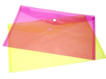 папка пластикова на кнопці А4 209 5 кольорів в асортименті