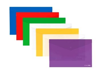 папка пластикова на кнопці формат а-4    "Economix" кольори в асортименті