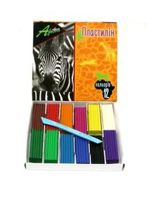 пластилін 12 кольорів зі стеком 240 гр  "Гамма" "Africa" Е60609 пластилін 12 кольорів зі стеком 240 гр  "Гамма" "Africa" Е60609