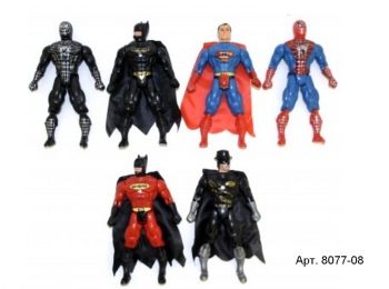 уцінка герои артикул 8077-08 (відламана рука) в кульку спайдермен/бетмен/супермен в ассортименте