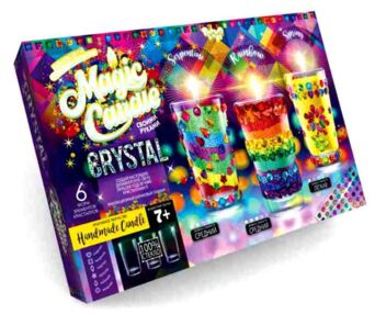 Парафінові свічки своїми руками з кристалами набір для творчості magic candle crystal MgC-02-01