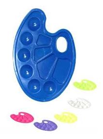 палітра пластикова для фарб велика кольорова в асортименті