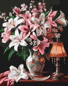 Розпис по номерах 40х50 КНО3289 Витончені лілії "Ідейка"