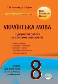 Українська мова 8 клас Підсумкові роботи за групами результатів
