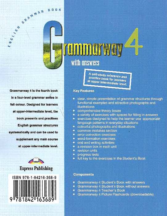 Grammarway 4 English grammar book with answers Ціна (цена) 390.00грн. | придбати  купити (купить) Grammarway 4 English grammar book with answers доставка по Украине, купить книгу, детские игрушки, компакт диски 3