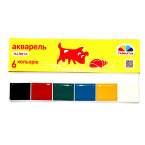 акварель 6 кольорів "Гамма" 100101