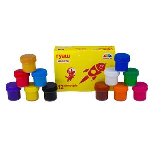 гуаш 12 кольорів по 10 мл ціна гамма 100203 малята гуаш 12 кольорів по 10 мл ціна гамма 100203 малята