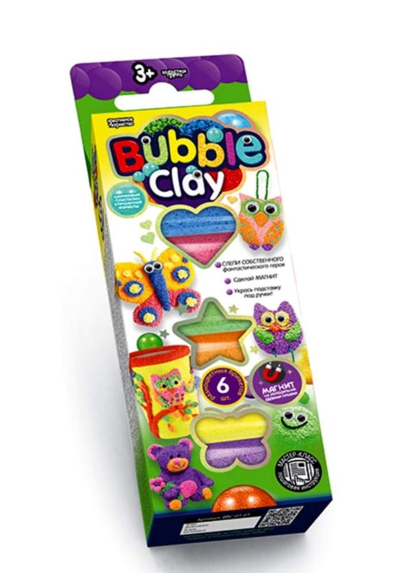 пластилін кульковий Bubble clay 6 кольорів ВВС-01-01U/02U Ціна (цена) 33.20грн. | придбати  купити (купить) пластилін кульковий Bubble clay 6 кольорів ВВС-01-01U/02U доставка по Украине, купить книгу, детские игрушки, компакт диски 2