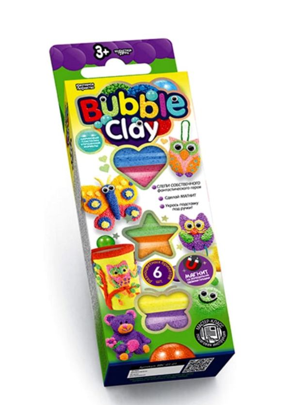 пластилін кульковий Bubble clay 6 кольорів ВВС-01-01U/02U Ціна (цена) 35.60грн. | придбати  купити (купить) пластилін кульковий Bubble clay 6 кольорів ВВС-01-01U/02U доставка по Украине, купить книгу, детские игрушки, компакт диски 2