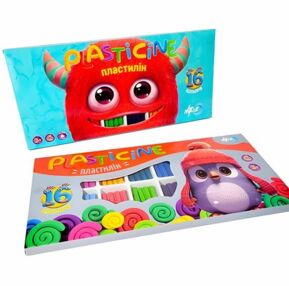 пластилін 16 кольорів hipe 320 гр зі стеком пластилін 16 кольорів hipe 320 гр зі стеком