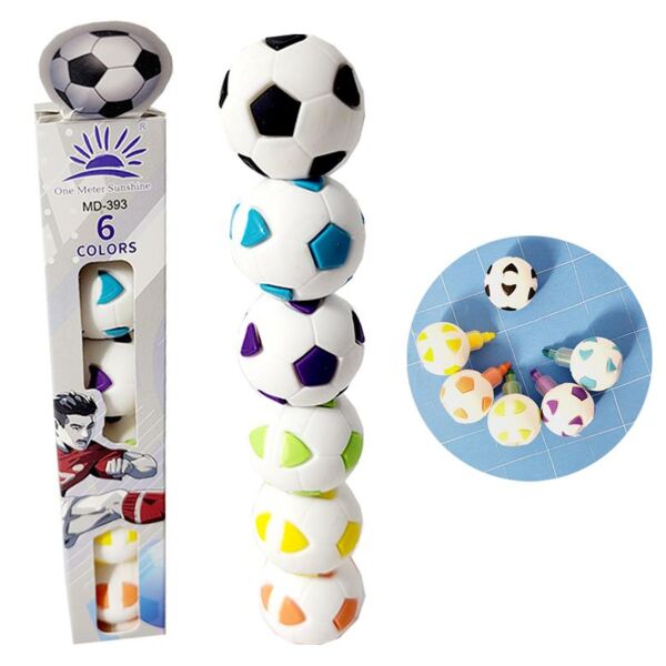 Набір маркерів текстов 6 кольорів М'ячик  MD-393 90-6 Ціна (цена) 68.00грн. | придбати  купити (купить) Набір маркерів текстов 6 кольорів М'ячик  MD-393 90-6 доставка по Украине, купить книгу, детские игрушки, компакт диски 0