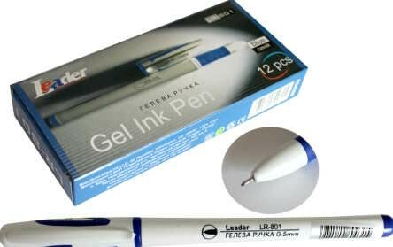 Ручка гелева Leader LR-801 синя 024650 Ручка гелева Leader LR-801 синя 024650